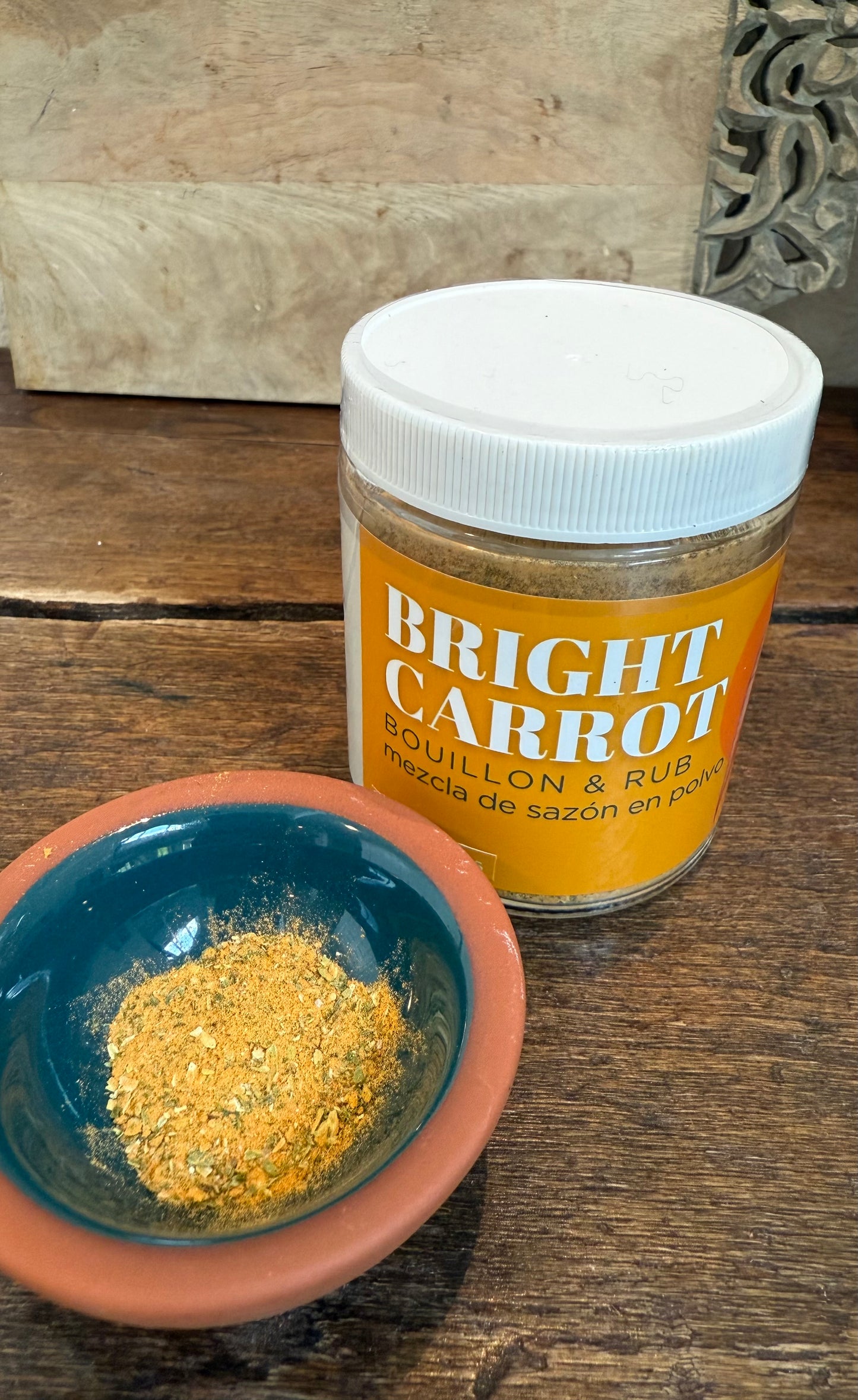 BRIGHT CARROT  | bouillon powder and rub - mezcla de sazón en polvo